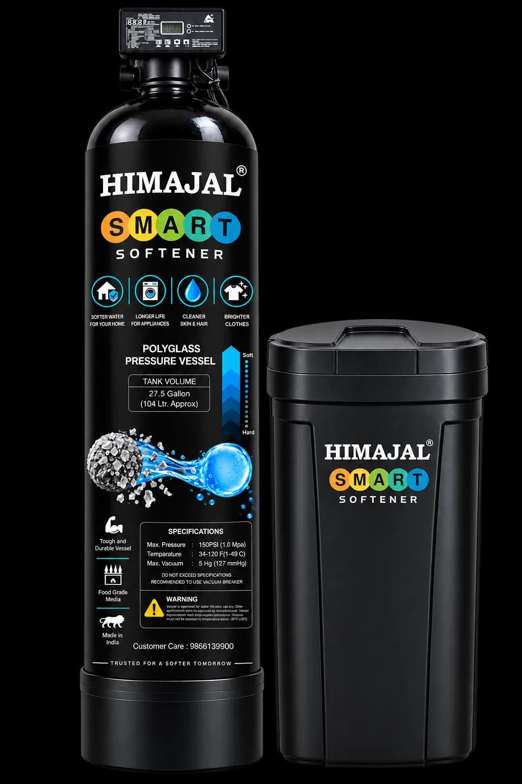 HIMAJAL water softener vessel with brine tank